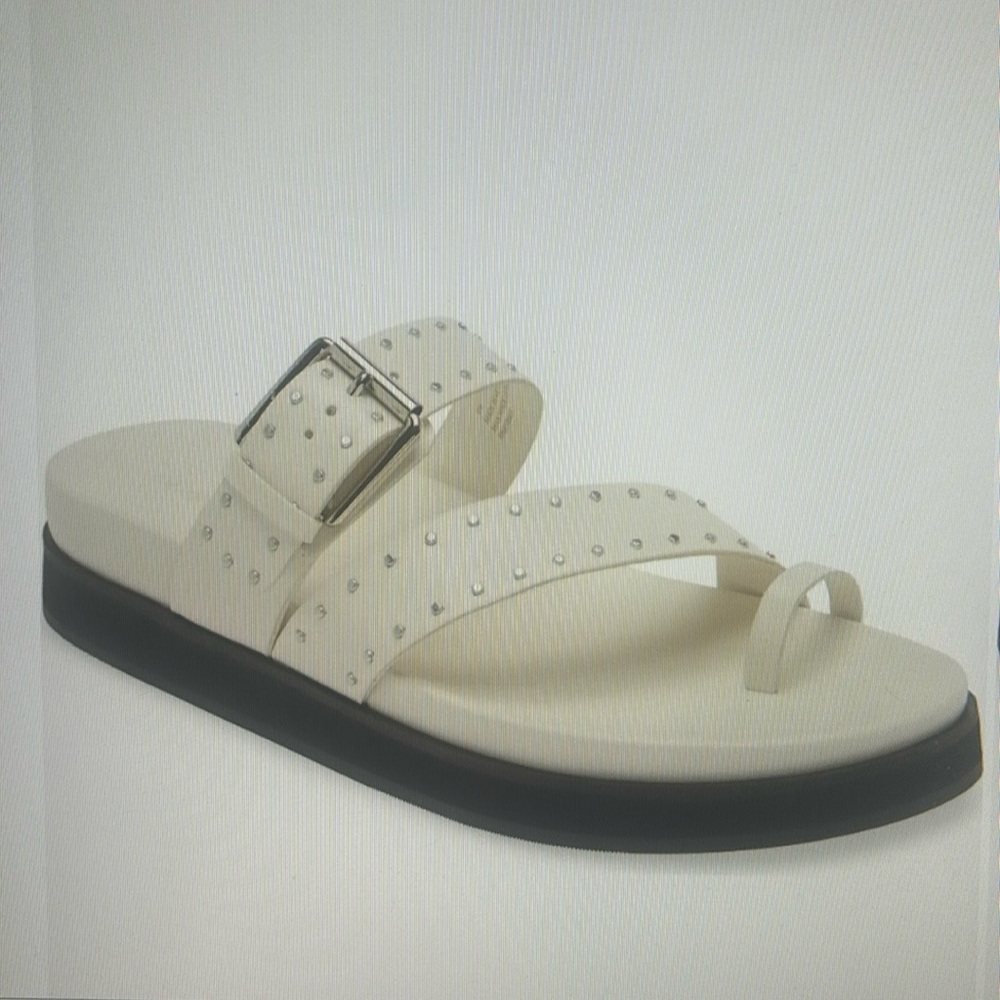 NWB Open Edit Florence Toe Loop Sandal. Size 9.5 Color Ivory